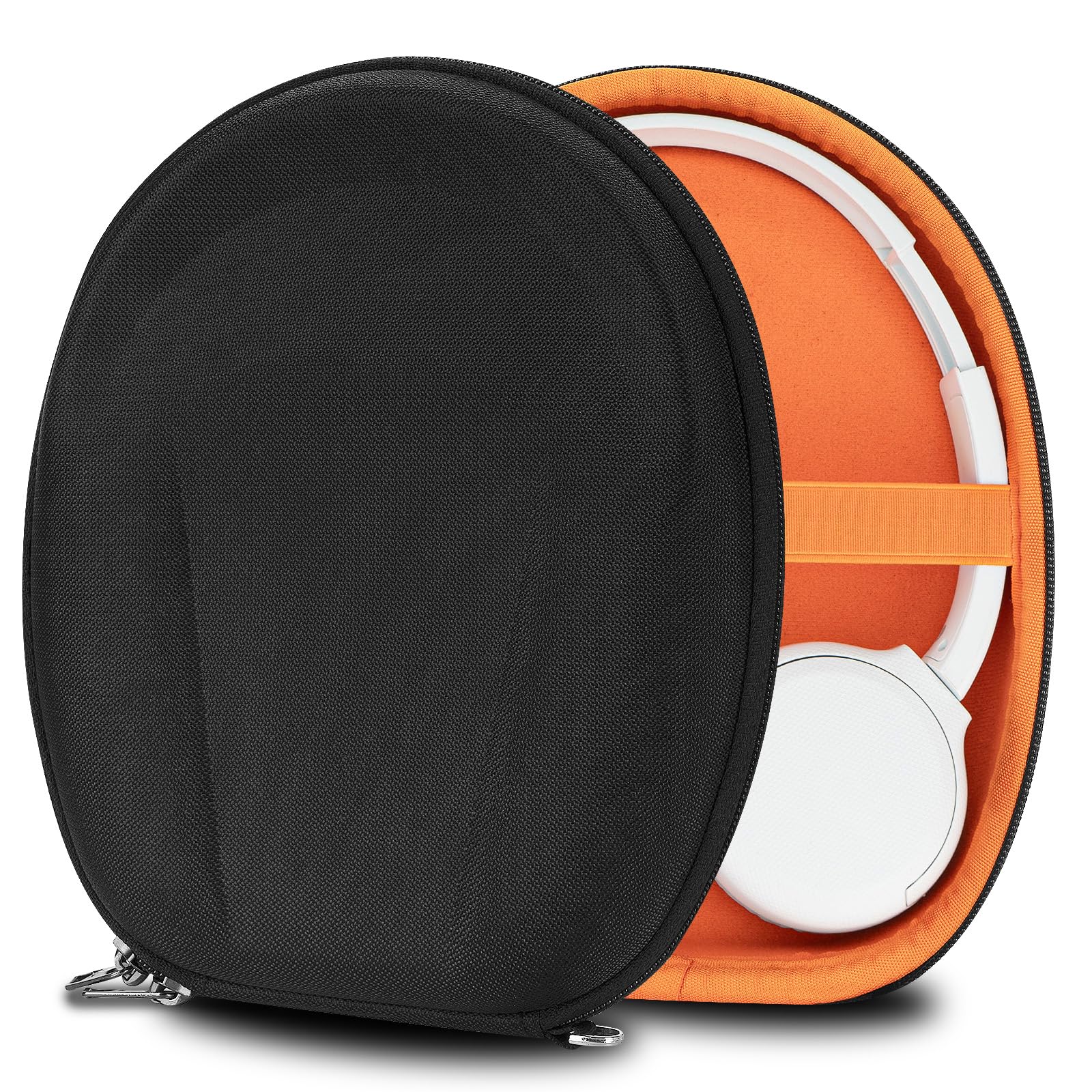 Geekria Shield Headphones Case Compatible with Sony WH-XB700/CH520/CH500, MDR-ZX600, Replacement Extra Hard Shell Travel Carrying Bag with Cable Storage (Black)