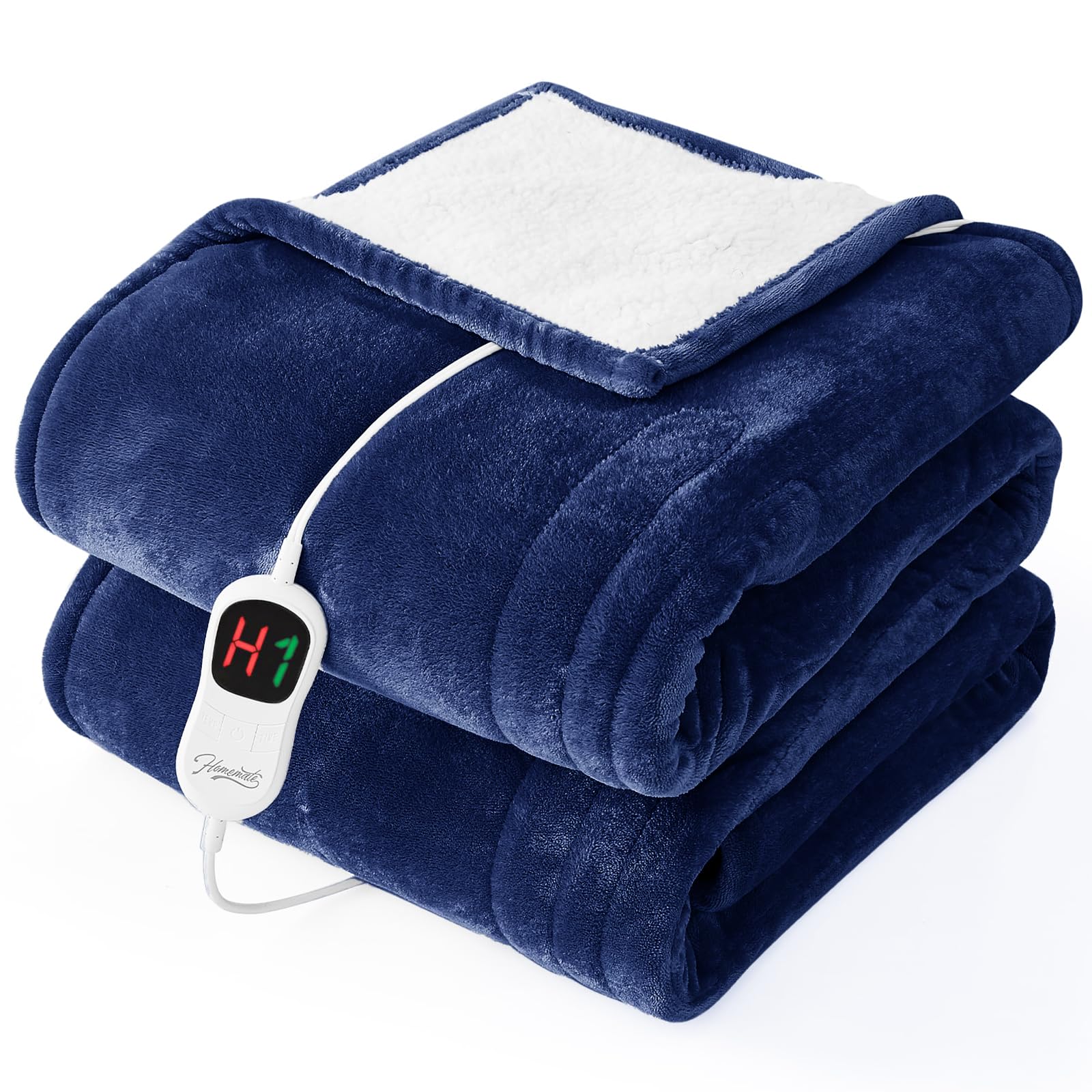 Photo 1 of ***DAMAGED - SEE NOTES/PICTURES***
Homemate Electric Heated Blanket Twin - 62"x84" Heating Bed Blankets Throw with 10 Heating Levels 8 Hours Auto Off Fast Heating Over-Heated Protection Ultra Soft Warm Flannel ETL Certified Navy Blue