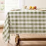 Softalker Checkered Tablecloth Rectangle, Heavy
