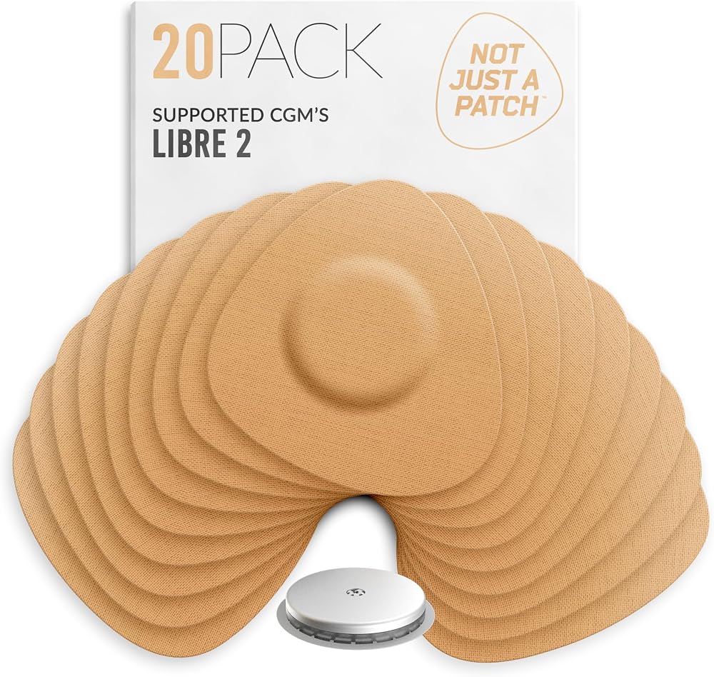 NOT JUST A PATCH Freestyle Libre 2 Sensor Covers 20 Pack Beige Water Resistant