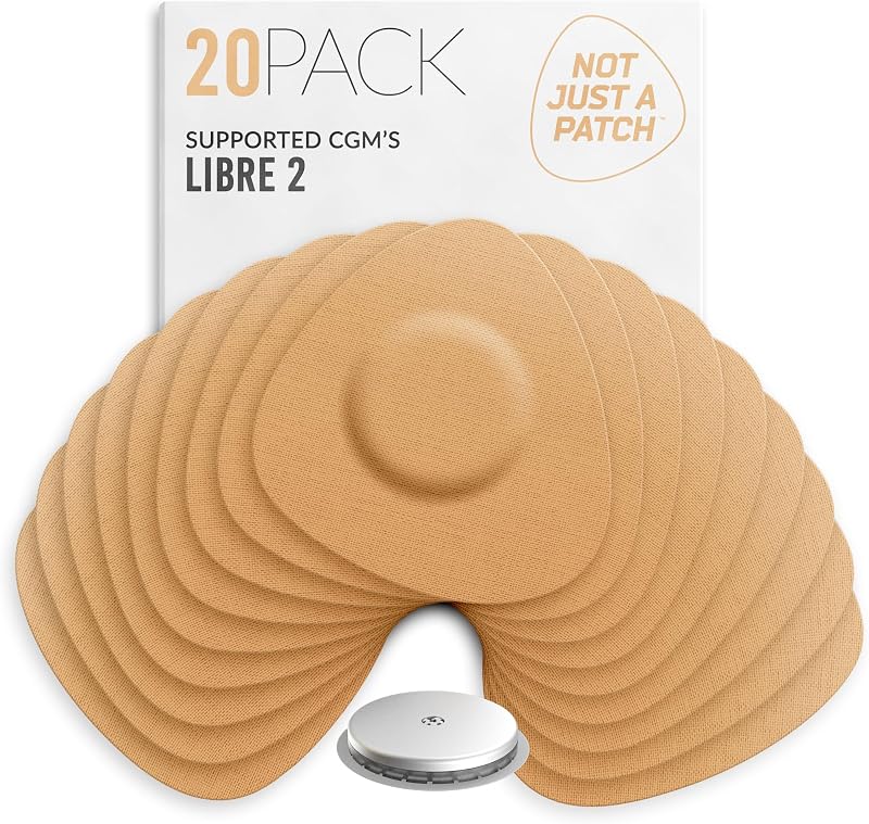 NOT JUST A PATCH Freestyle Libre 2 Sensor Covers 20 Pack Beige Water Resistant
