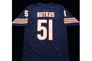 BM AUTHENTICS Dick Butkus Signed Autographed Blue Football Jersey with Beckett COA