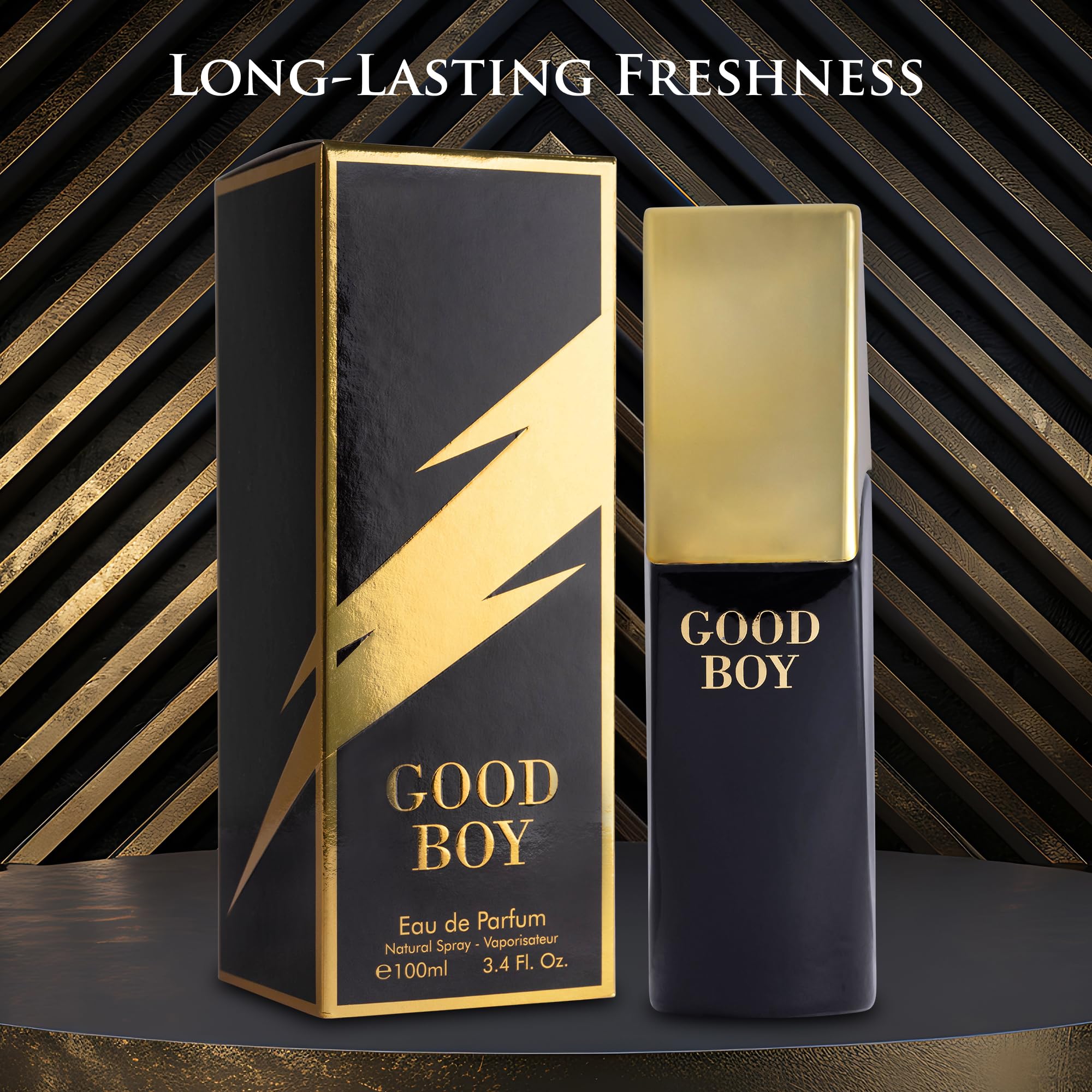 URBAN COLLECTION Bold Boy Eau De Parfum 3.4 fl oz – Fresh Citrus, Spice & Amber Scent – Italian Bergamot & Pink Pepper – Tonka Bean Base – Vegan, Cruelty-Free, Paraben Free – 100ml Elegant Bottle