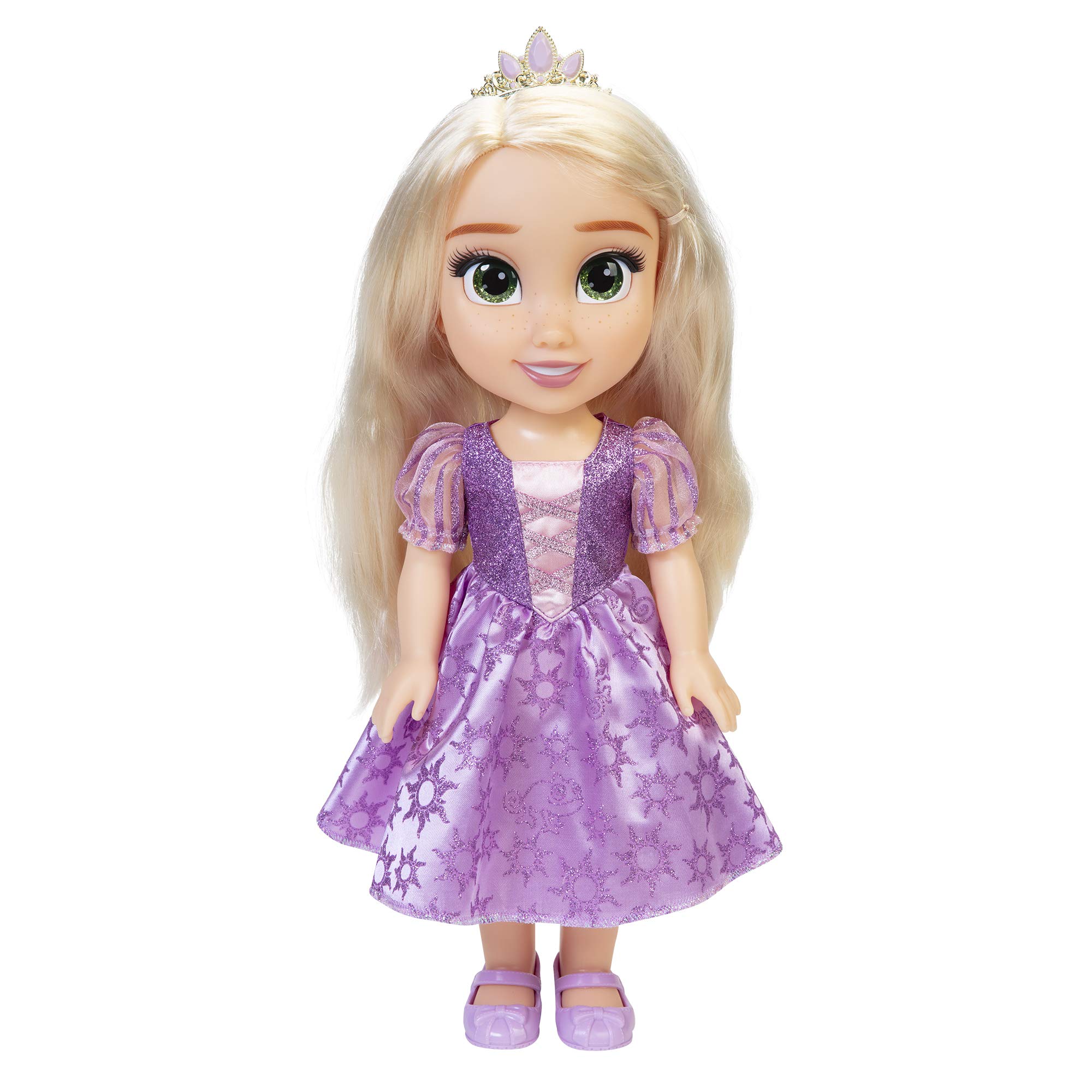 Disney Princess Rapunzel Doll, 14” / 35cm Tall Doll with Royal Reflection Eyes Includes Removable Dress, Shoes and Tiara, Perfect for Girls Ages 3+