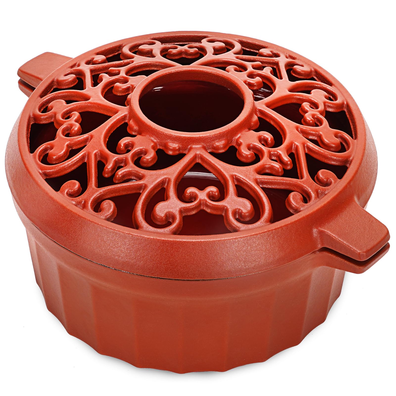 Photo 1 of 1MORE Wood Stove Steamer- Wood Stove Humidifier Cast Iron with Porcelain Enamel Coating, Fireplace Steamer Pot, Rust Resistant, Home Indoor Decorative, 2.5 Quart Capacity,Red