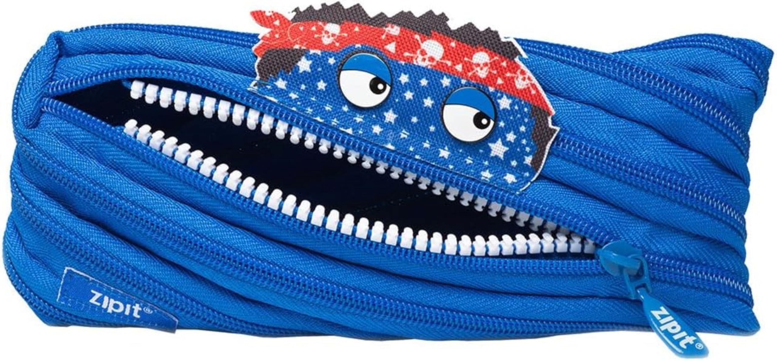 ZIPIT Monster Pencil Case for Boys | Pencil Pouch for School, College and Office | Pencil Bag for Kids (Blue)
