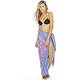 Back From Bali Womens Sarong Beach Swimsuit Bikini Cover up Wrap Peacock & Clip