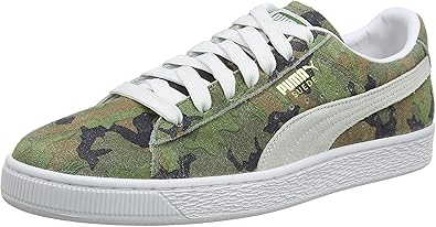 puma suede green black