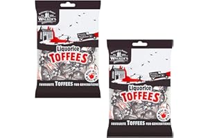 Walkers' Nonsuch Liquorice Toffees | with Condensed Milk & Black Treacle | Imported from the UK | Traditional British Candy | Old Fashioned Licorice Toffee | 5.29 Oz (Pack of 2)