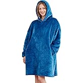 AmyHomie Wearable Blanket Hoodie for Adults & Teens,Oversized Sherpa Hooded Blanket,Warm Cozy Blanket Sweatshirt as Christmas Birthday Gifts for Women Men