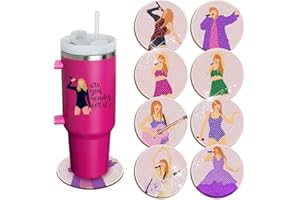 BABORUI 8Pcs Singer Diamond Art Coasters, Diamond Art Kits for Adults Kids, Diamond Art Coasters with Holder for Home Party Decor Supplies