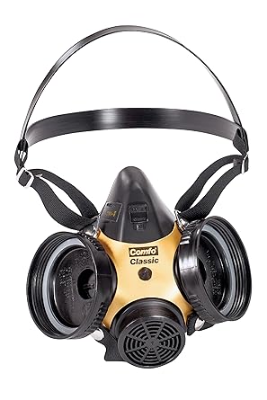 Amazon Com Msa Safety Silicona Comfo Classic Media Mascara Respirador De Filtracion De Aire En Pintura Con Capucha Tamano Grande Color Negro Industrial Scientific