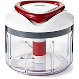 Zyliss EasyPull Manual Food Processor, 750 ml - White/Grey/Red