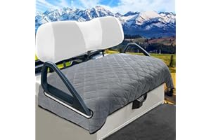YOKYHOM Golf Cart Seat Covers for Cool or Cold Weather, Golf Cart Seat Towel Blanket, Short Plush Surface, Keep Warm, Suits EZGO, Yamaha, Club Car and Other 2-Seat Golf Carts, 49"x 29"