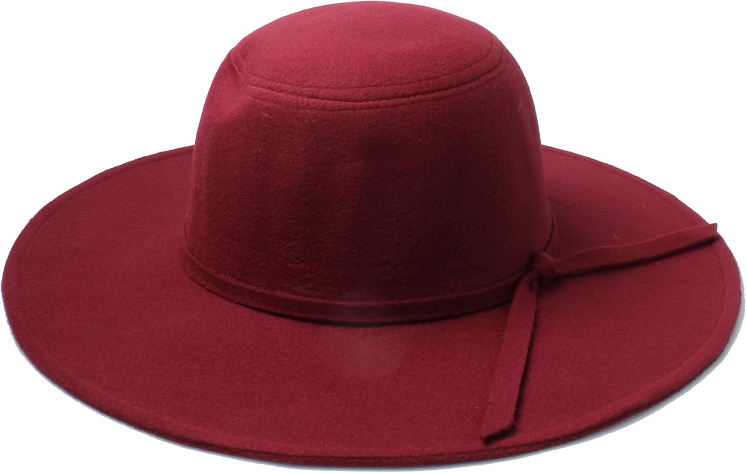 burgundy wool floppy hat