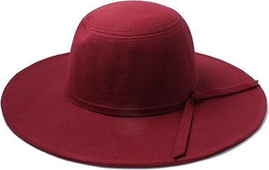 burgundy wool floppy hat