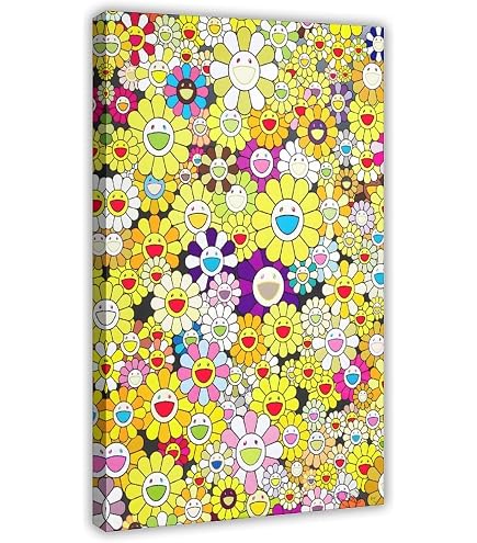 Amazon.com: ZXER Takashi Murakami Flower Poster Canvas Poster Wall