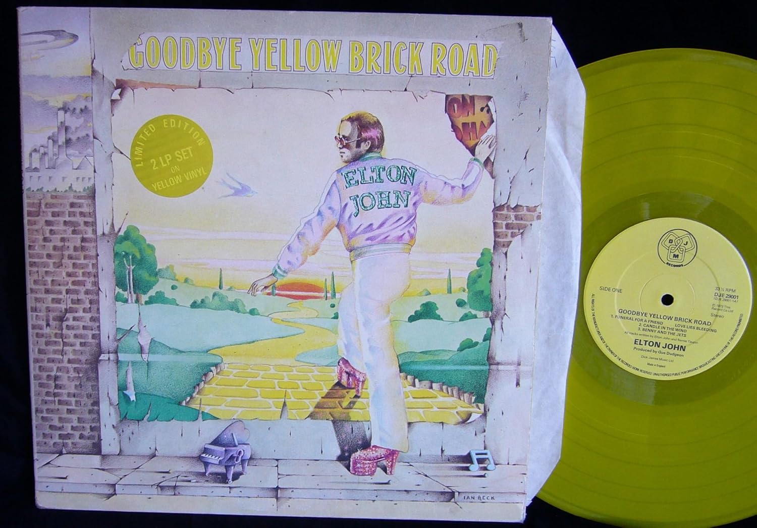  Goodbye Yellow Brick Road (UK yellow vinyl double LP) Music