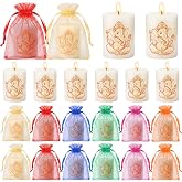 Chrisfall 24 Set Diwali Return Gifts for Pooja, Elephant Candle with Bags | Navarathri Golu Return Gifts, Ganesha Wax Candles with Organza Bags, Indian Pooja Favors for Diwali, Wedding, Housewarming