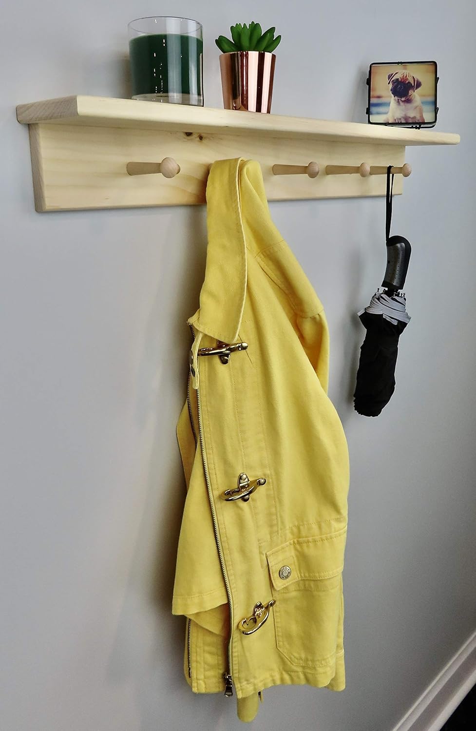 30 Unfinished Pine 5 Shaker Peg Coat Rack Household Supplies Cleaning Home Organization