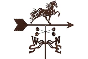 E-Z VANE EZ Vane Steel Tennessee Walker Horse Weathervane 80” Height, Includes Metal Garden Mount, Wind Cups & Brackets | Hand-Crafted and Family-Owned, Made in The USA with Triple Powder Coating, Limited