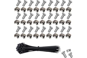 Cage Nuts Bolts M6*16mm Server Rack Screws 40Pcs for 19 inch Network Cabinet Shelf 1U 2U 3U 4U Blanks Panel Spacer Mount and 