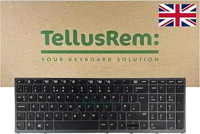 TellusRem Replacement UK Backlit Keyboard for HP