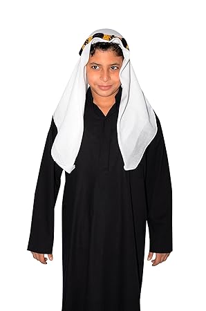 Egypt Bazar Kinder Araberkostüm Kostüm Araber Scheich Scheichkostüm Kinderkostüm, schwarz (146/152 (10-11 Jahre))