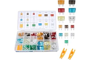 NEIKO 50502A Car Fuses Assortment Set, 140pc, Fast Acting, Auto Fuses Kit, Standard and Mini Sizes, 5A, 7.5A, 10A, 15A, 20A, 