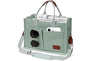 VOFANK Large Canvas Tote Bag for Women Zipper Multi Pockets Work Tote Crossbody Tote Bag with Compartments Everything Handbag