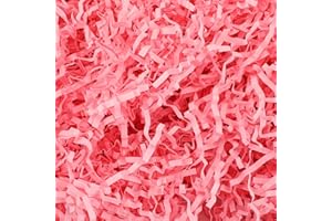 AIRGAME TCAIRG Pink Crinkle Cut Paper Shred Filler (1/2 LB) for Gift Wrapping and Basket Filling - Shredded Paper for Gift Box, Box Confetti Shredded, Box Stuffing