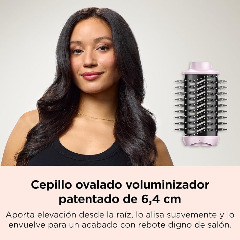 One‑Step™ Titanium 5‑in‑1 Multi Air Styler Pink Titanium Edition (bolsa incluida, 5 accesorios intercambiables: difusor, rizador, cepillo redondo, paleta y oval volumizador cerámica titanio)