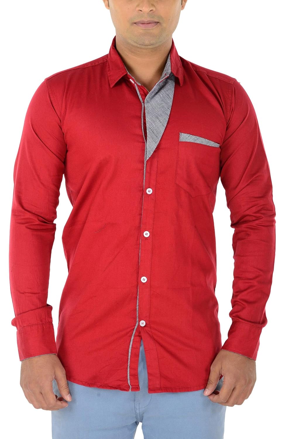 n t fashion men's satin casual shirt