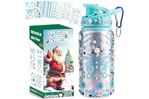 LEISLAM Christmas Gifts for Teen Girls, Christmas Stocking Stuffers Kids, Decorate Your Own Water Bottle Kits for Girls Ages 4 5 6 7 8 10 12, Fun DIY Arts and Crafts Toys Supply Birthday Gifts Ideas for Girls