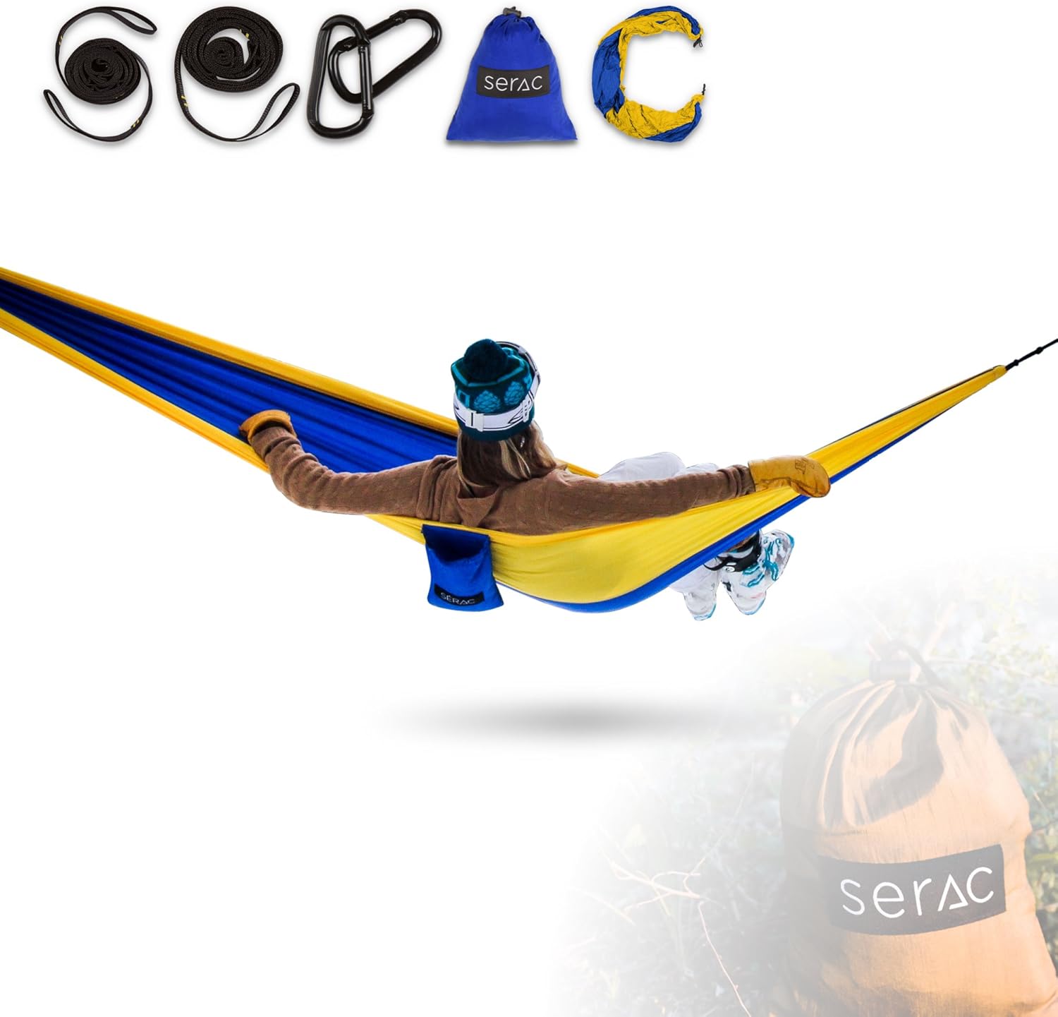 Best camping hammock with mosquito net and suspension system