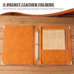 Ovesmusl Sunflower Leather 3 Ring Binder 1 Inch