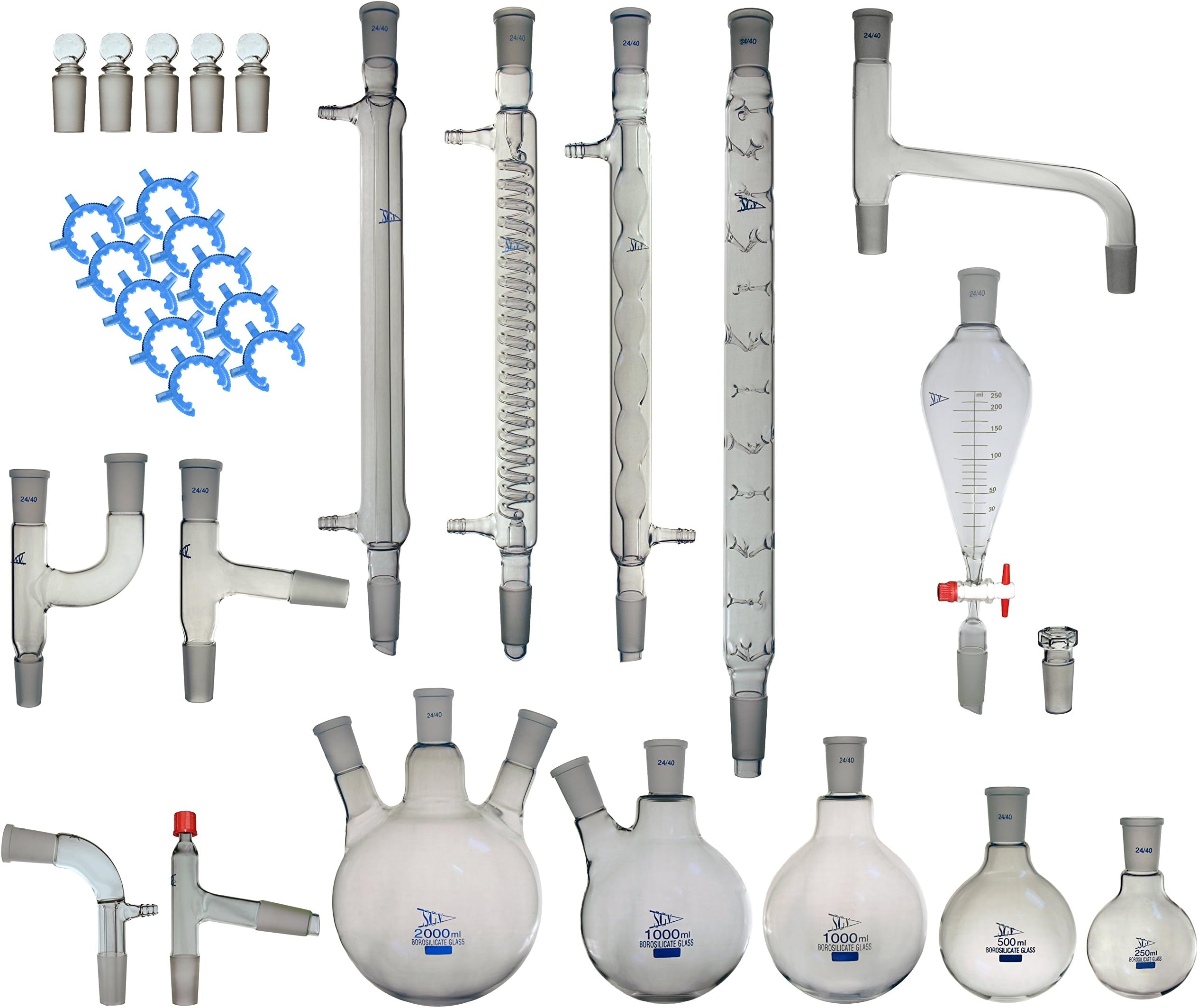 Advanced Organic Chemistry Lab Glassware Kit, 32 Pcs, SUPERIOR SERIES, 24/40