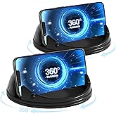Loncaster 2 Pack Car Phone Holder Mount, [Horizontal 360° Rotatable] Silicone Phone Mount for Car Dashboard, Hands Free Cell 