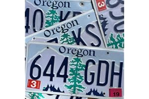 GENERIC Authentic License Plate - All 50 States + Territories License Plate Tags in Good Condition, Great for Decoration, Art Projects, Garages, Unique Gifts, Man Caves. (Oregon)