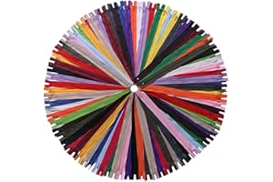 YAKA 60 Pack of 12 Inches Mix Nylon Coil Zippers Bulk - Supplies Zippers for Tailor Sewing Crafts (20 Color)