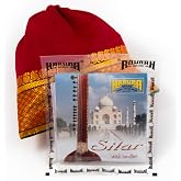Karuna Sitar Strings set with an attractive drawstring bag. String set includes 7 Main Strings + Tarafdar (Sympathetic/Resonator Strings). Ideal for Acoustic or Electric Sitar.