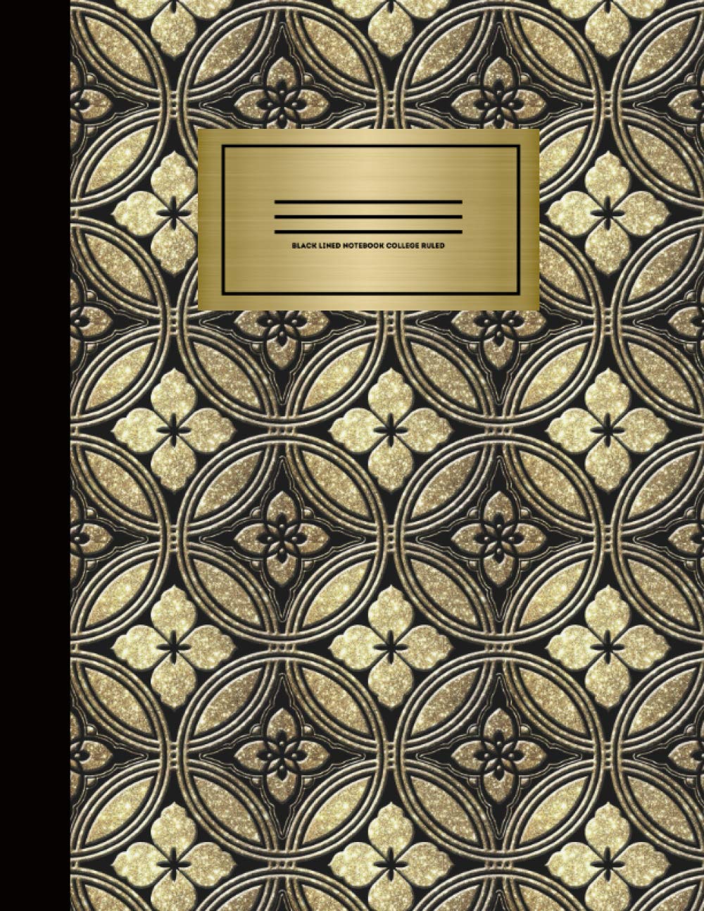 Black Lined Notebook College Ruled: 200 pages 8.5" x 11" Lined Blank Black Notebook Composition Journal, Perfect for Metallic Gel Pens and White Ink. ... idea under 10 dollars for Women and Girls