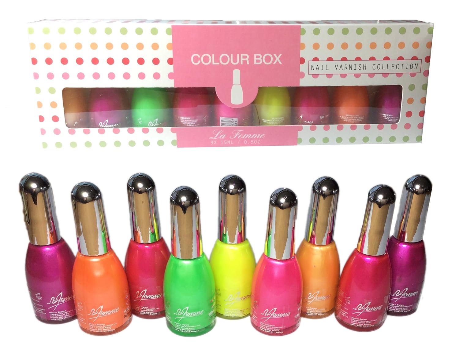 Amazon.com  La Femme Nail Polish Varnish Set In A Gift Box  9 x 15ml