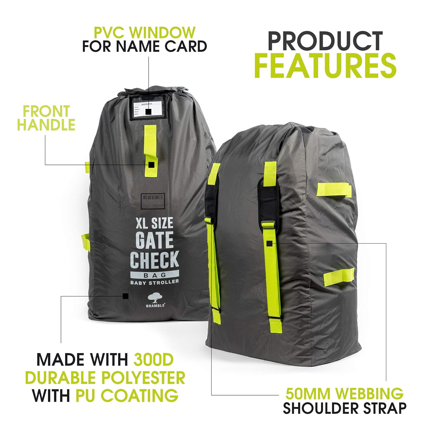 XL Pram Gate Check Bag Stroller Pushchair Double Buggy Travel Waterproof Cover 5060630691066 eBay