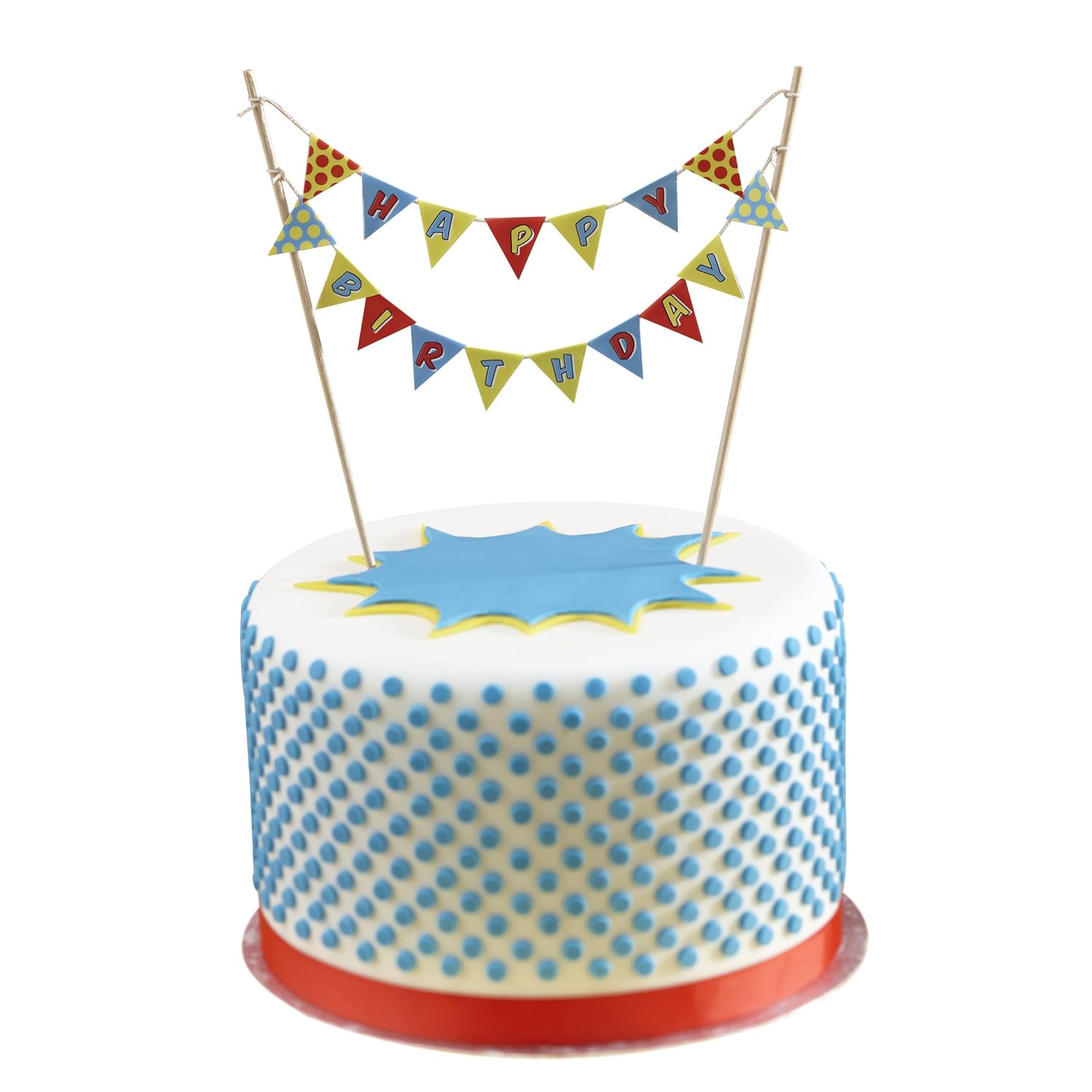 Buy Ginger Ray Pop Art Superhero Party Happy Birthday Cake Buy Ginger Ray Pop Art Superhero Party Happy Birthday Cake