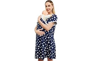 MaisMa 4 in 1 Labor/Delivery/Nursing Hospital Gown Maternity/Maternity/Nursing Nightdress, Hospital Bag Must Have