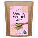 Jiva Organic Fennel Seeds 2.5 LB Bulk Bag - Non-GMO (Foeniculum Vulgare)