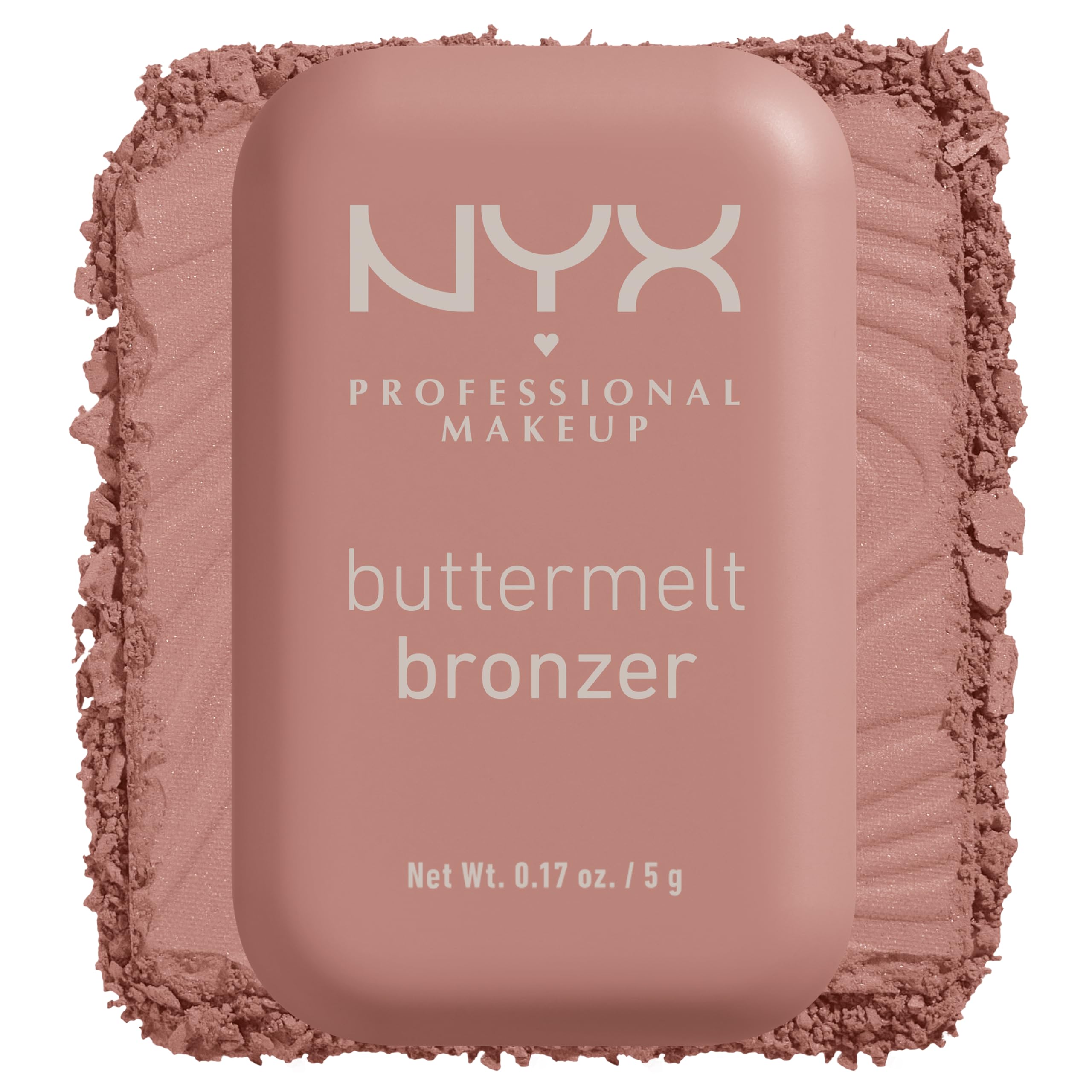 NYX Professional Makeup Buttermelt Powder Bronzer, Up To 12H Wear, Fade & Transfer Resistant, Cruelty Free & Vegan Formula, All Skin Tones, Shade: Butta Cup