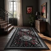 Nayoroom Dark Academia Gothic Runner Rug, Easy Clean Non-Slip, 2 x 6 ft | Dark academia pattern; Soft, non-shedding surface; Machine washable; Non-slip backing; For hallways, kitchens and bedrooms