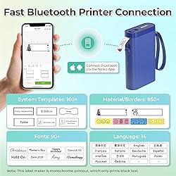 Nelko Label Maker Machine with Tape, P21 Bluetooth